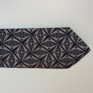 Jean Patou France Blue Gray Silk Tie